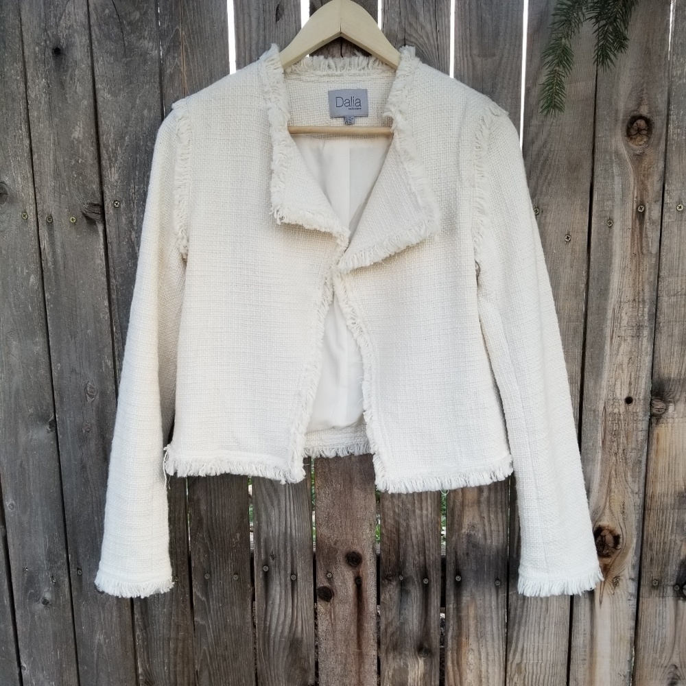 Dalia tweed open front  blazer  size xsmall